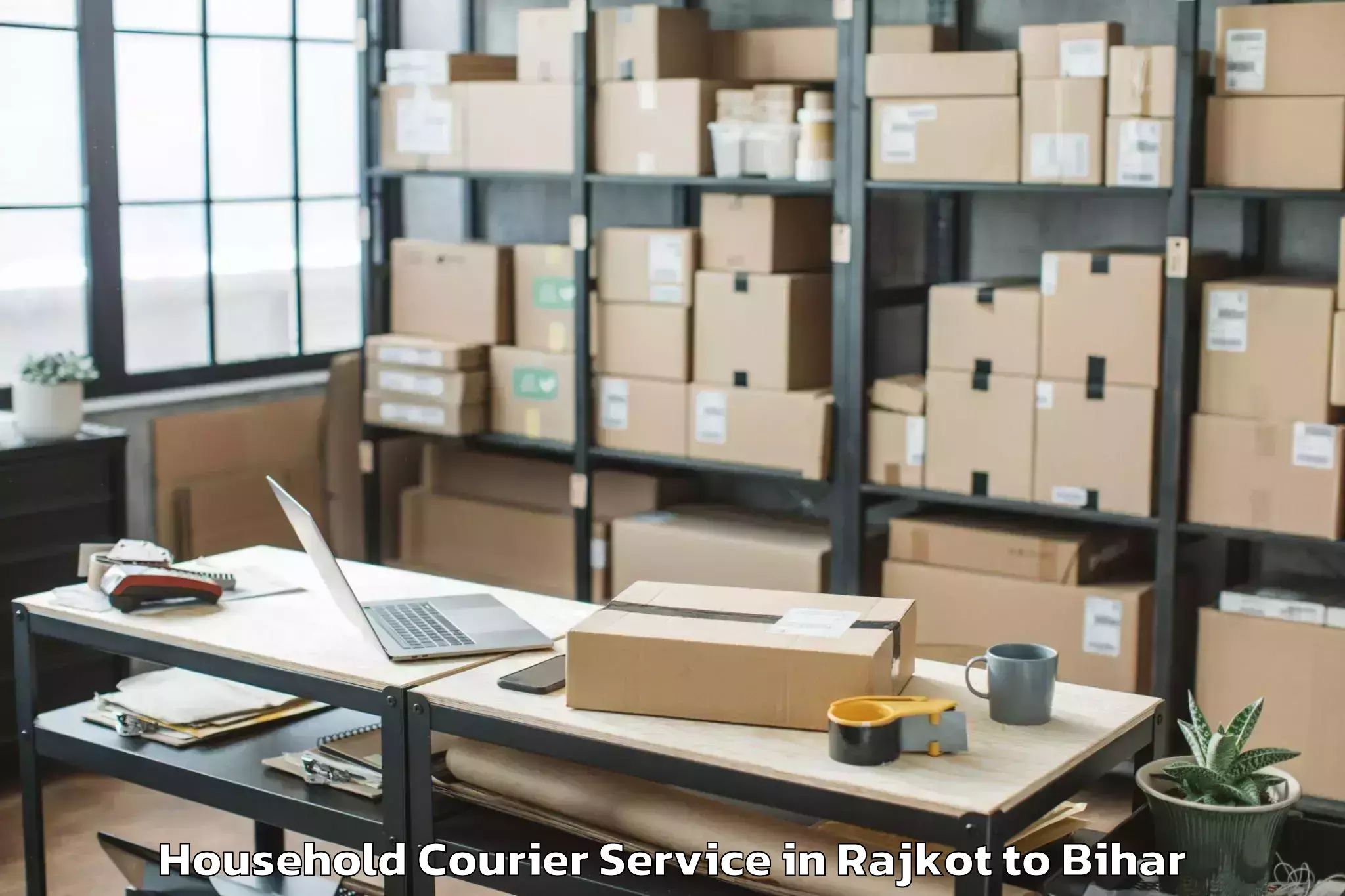 Easy Rajkot to Belsand Household Courier Booking